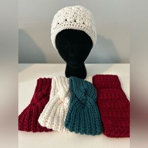 Stylish Crochet Ivory Headband